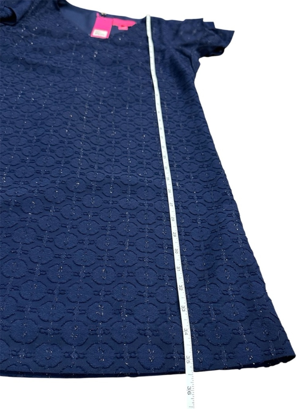 NWT Lilly Pulitzer Dress Kathie 0 Navy Tanzanian Clip - Picture 10 of 10